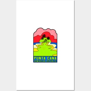 Punta Cana Dominican Republic Groovy Sunset 70's Hippie Hippy Vintage Posters and Art